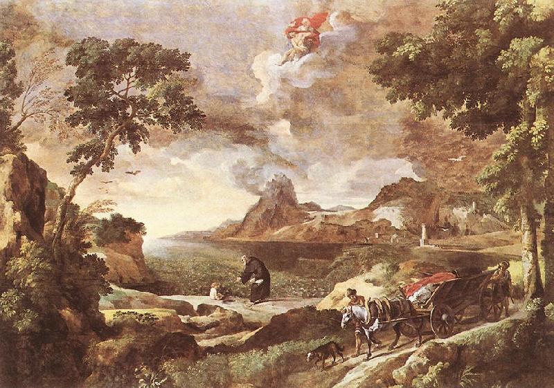 DUGHET, Gaspard Landscape with St Augustine and the Mystery dfg Germany oil painting art